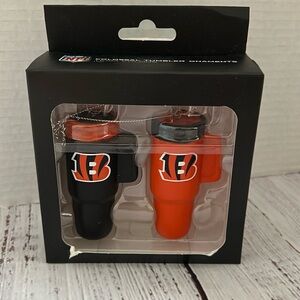 NFL CINCINNATI BENGALS TUMBLER ORNAMENTS NEW IN BOX WHO DEY!!